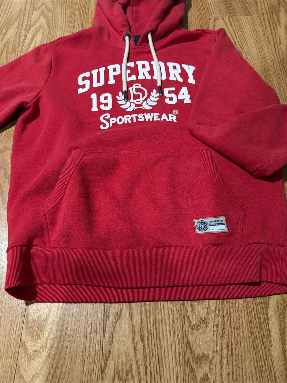 Superdry Rouge Red Track & Field Hoodie size XL - Picture 5 of 9